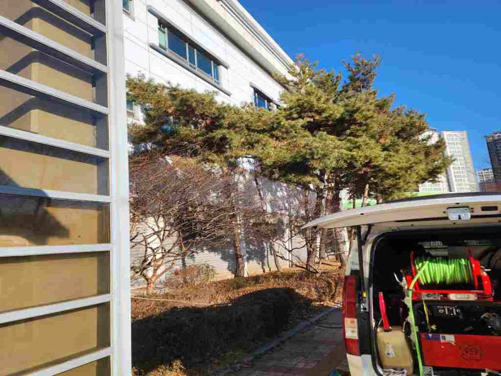 동작구 건물 외부 고압세척 작업